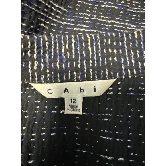CABI Midnight Mingle Textured Zip Blazer Jacket #723 Size 12 - Picture 7 of 10